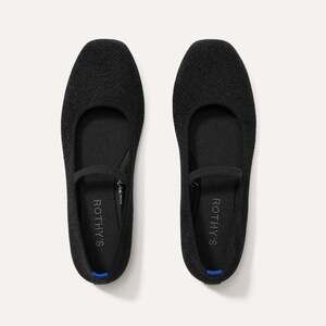 Rothy's The ReVelvet™ Max Square Mary Jane - ReVelvet™ Black Size 6